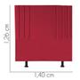 Imagem de Cabeceira Grécia Cama Box Casal 140 cm Suede Vermelho