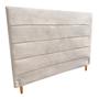 Imagem de Cabeceira Helena Cama Box Casal King Size Suede Bege 193cm