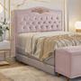 Imagem de Cabeceira Holanda Plus Cama Box Casal 140cm Estofada Luxor Rose VS Decor