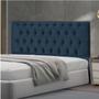 Imagem de Cabeceira Jade 140Cm Para Cama Box Casal Suede Azul Marinho