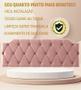 Imagem de Cabeceira Kelly Suede Rose Estofada para Cama Box Queen 160x54cm