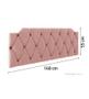 Imagem de Cabeceira Kelly Suede Rose Estofada para Cama Box Queen 160x54cm