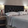 Imagem de Cabeceira King 195 Cama Box Classic Diamond Preto Suede Painel RBL