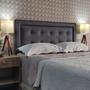 Imagem de Cabeceira King 195 Cama Box Diamond Veneza 10 Cinza Corano Painel RBL