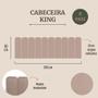 Imagem de Cabeceira King Arredondada Suede 200x60 Cama Box Modulada