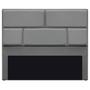 Imagem de Cabeceira King Brick P02 195 cm para cama Box Suede - ADJ Decor