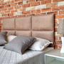 Imagem de Cabeceira King Modulos Com Pes Módena H6 Suede Amassado Castor 195 X 120 Rbl