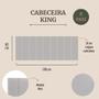 Imagem de Cabeceira King Reta Linho 200x60 Cama Box Modulada 