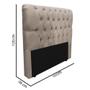 Imagem de Cabeceira King Size Suede Bege 193cm Estofada Capitone Madrid para cama box