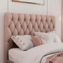 Imagem de Cabeceira King Vegas em Veludo com Sapata Cor Rose Sonhar