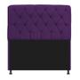 Imagem de Cabeceira Lady Estofada Capitonê 140 cm para Cama Box de Casal Suede Roxo Quarto - AM Decor