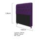 Imagem de Cabeceira Lady Estofada Capitonê 160 cm para Cama Box Queen Suede Roxo Quarto - AM Decor