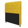 Imagem de Cabeceira Lady Estofada Capitonê 90 cm para Cama Box Solteiro Suede Amarelo Quarto - AM Decor