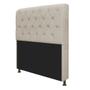 Imagem de Cabeceira Lady Estofada Capitonê 90 cm para Cama Box Solteiro Suede Bege Quarto - AM Decor