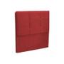 Imagem de Cabeceira London Para Cama Box Solteiro 0,90 cm Vermelho Soft Skim 2751 - JS Móveis