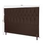 Imagem de Cabeceira Madri Marrom Estofada para Cama Box Casal King Size 195Cm Quarto Luxo JBE Móveis