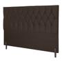 Imagem de Cabeceira Madri Marrom Estofada para Cama Box Casal King Size 195Cm Quarto Luxo JBE Móveis