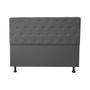 Imagem de Cabeceira mais Calçadeira Casal Juliana 140cm Para Cama Box Suede Cinza - DS Estofados