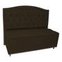 Imagem de Cabeceira mais Calçadeira Casal Queen 160cm Para Cama Box Diana Suede Marrom - DS Estofados