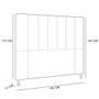 Imagem de Cabeceira Malibu Para Cama Box Casal 140 cm material sintético Branco - D'Rossi