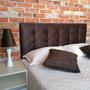 Imagem de Cabeceira Marrom Botonê 15 Suede Amassado King 195 X 60 Cm