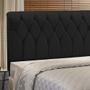 Imagem de Cabeceira Miami Cama Box Solteiro 100 cm Suede Preto D'Rossi