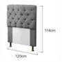 Imagem de Cabeceira Mirage Para Cama Box Solteiro 120cm Com Capitonê Suede