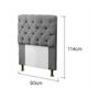Imagem de Cabeceira Mirage Para Cama Box Solteiro 90cm com Capitonê Suede - Ecotec Decor