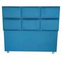 Imagem de Cabeceira Módena H6 Azul Royal Suede Liso King 195 X 120 Cm