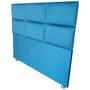 Imagem de Cabeceira Módena H6 Azul Royal Suede Liso King 195 X 120 Cm