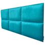 Imagem de Cabeceira Módena H6 Azul Turquesa Suede Liso King 195 X 60