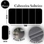 Imagem de Cabeceira Modulada De Cama Casal Quarto Kit Com 7 Cinza