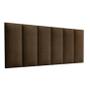 Imagem de Cabeceira Modular E Box Solteiro 60x100 Em Suede Marrom