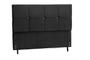 Imagem de Cabeceira New Civic  Estofada Com Botão de Strass para Cama Box Queen Size 164Cm Preto 