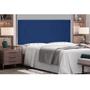 Imagem de Cabeceira Painel Aquilla Para Cama Box Queen 160 cm Suede Azul Marinho - D'Rossi