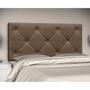 Imagem de Cabeceira Painel Cama Box Casal Queen 160cm Ísis SuedeD05  Marrom Chocolate  - Mpozenato