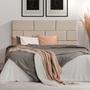 Imagem de Cabeceira Painel Cama Box Queen 1,60 Estofada Blocos Modular Paris Palha