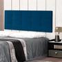 Imagem de Cabeceira Painel Casal 1,40m Roma Suede Azul Marinho SKY MOBILE