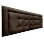 Imagem de Cabeceira Painel Casal Veneza Luxo 10 Suede Liso Marrom 140 X 60 RBL