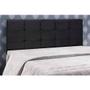 Imagem de Cabeceira Painel De Casal Super King 195cm Para Cama Box Clean Napa Preto - DS Estofados