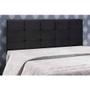 Imagem de Cabeceira Painel De Casal Super King 195cm Para Cama Box Clean Napa Preto- DS Móveis