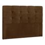 Imagem de Cabeceira Painel De Casal Super King 195cm Para Cama Box Clean Suede Marrom - DS Estofados