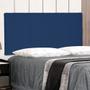 Imagem de Cabeceira Painel Estofada Cama Box Casal King Verona 195cm Suede Azul Marinho - Desk Design