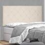 Imagem de Cabeceira Painel Estofada Cama Box Casal Queen Tânia 160cm Suede Bege - Desk Design