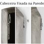 Imagem de Cabeceira Painel Estofada Grecia Suede Preto Casal 1,40m para Cama Box