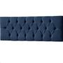 Imagem de Cabeceira Painel Estofada Paris Suede Azul Casal 1,40m para Cama Box