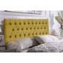 Imagem de Cabeceira Painel Imperatriz 100Cm Cama Box Suede Amarelo