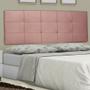 Imagem de Cabeceira Painel King Lia Slim 195 Cm Suede Rose - MV Estofados