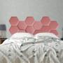 Imagem de Cabeceira Painel Modulado Colmeia Blogueirinha Estofada 160cm Queen Size material sintético Rose Gold - Ahz Móveis