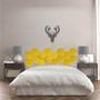 Imagem de Cabeceira Painel Modulado Colmeia Blogueirinha Estofada 195cm King Size Suede Amarelo - Ahz Móveis